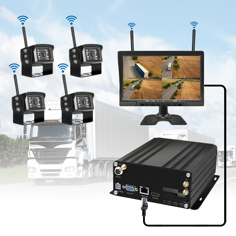 نظام NVR المحمول 10.1 بوصة 4CH لاسلكي HDD نظام NVR المحمول 10.1 بوصة 4CH لاسلكي HDD