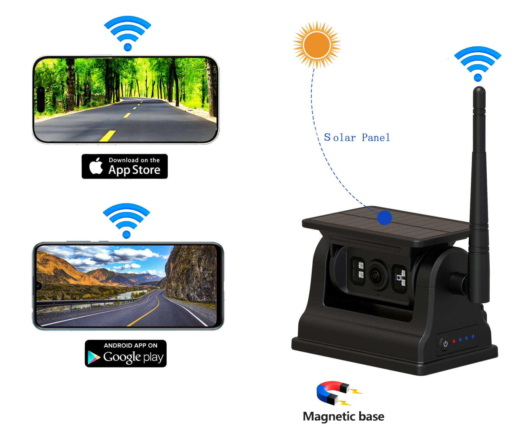 قابلة للشحن 2.4G WIFI WIRELESS CAR CAR CAR CAMERA