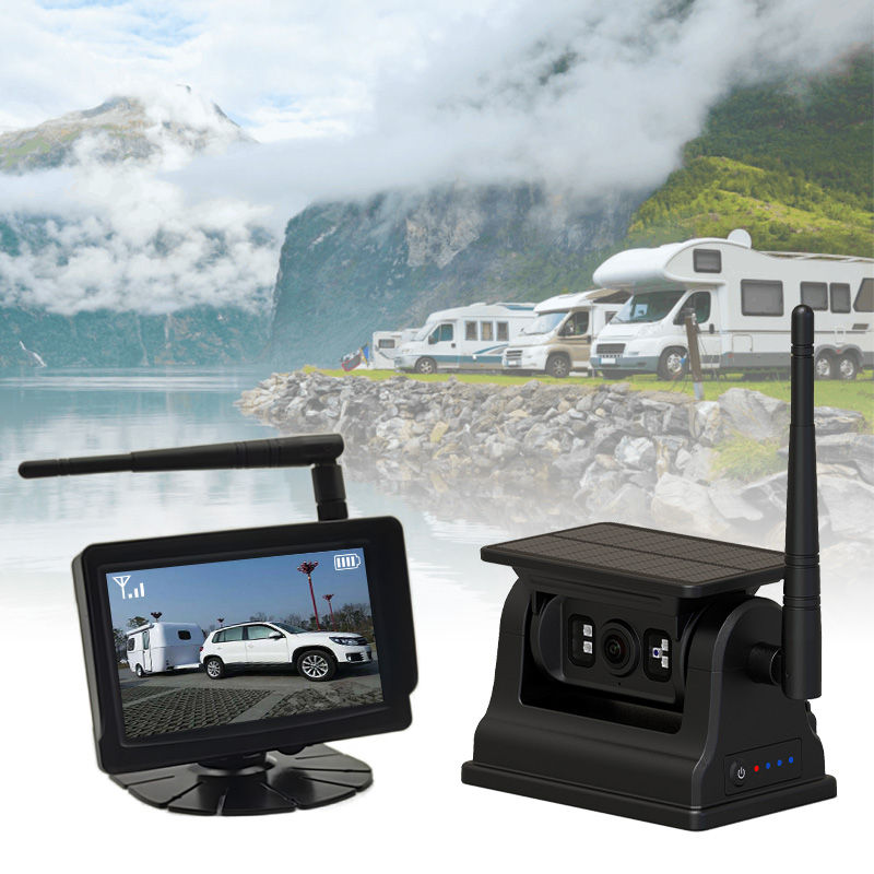 نظام كاميرا السيارة المغناطيسية اللاسلكية القابلة لإعادة الشحن مقاس 5 بوصات التي تعمل بالطاقة الشمسية --- أفضل شريك لك لقيادة أكثر أمانًا