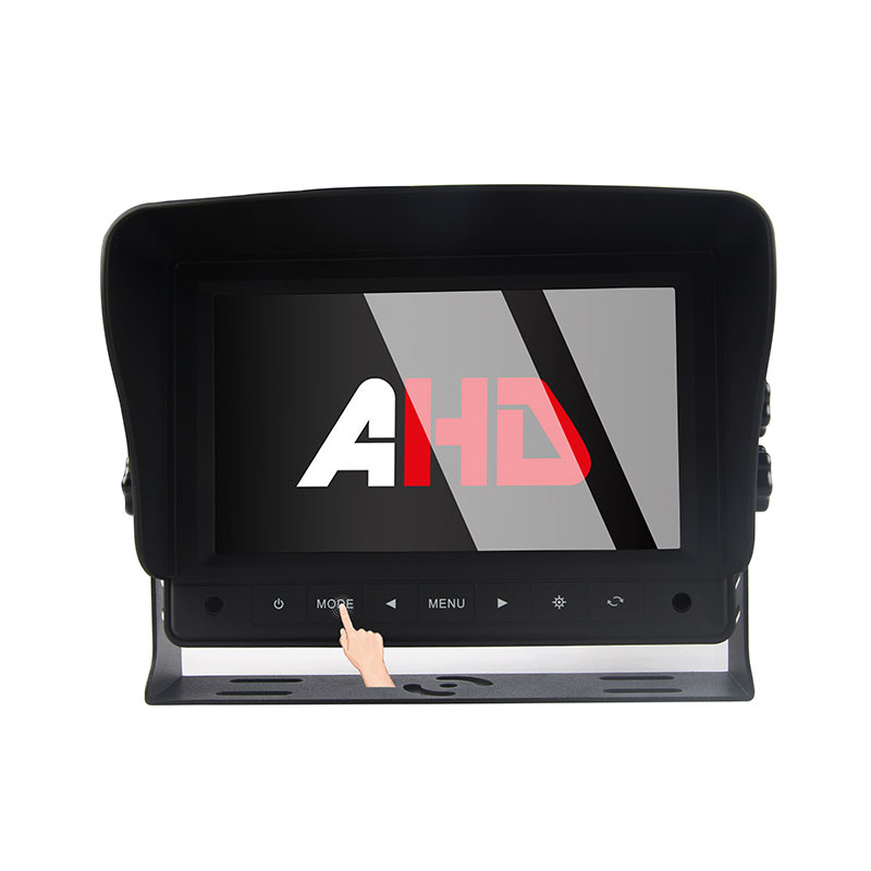 Carleader 7 بوصة تعمل باللمس أزرار 2CH الثقيلة AHD مركبة Montior
