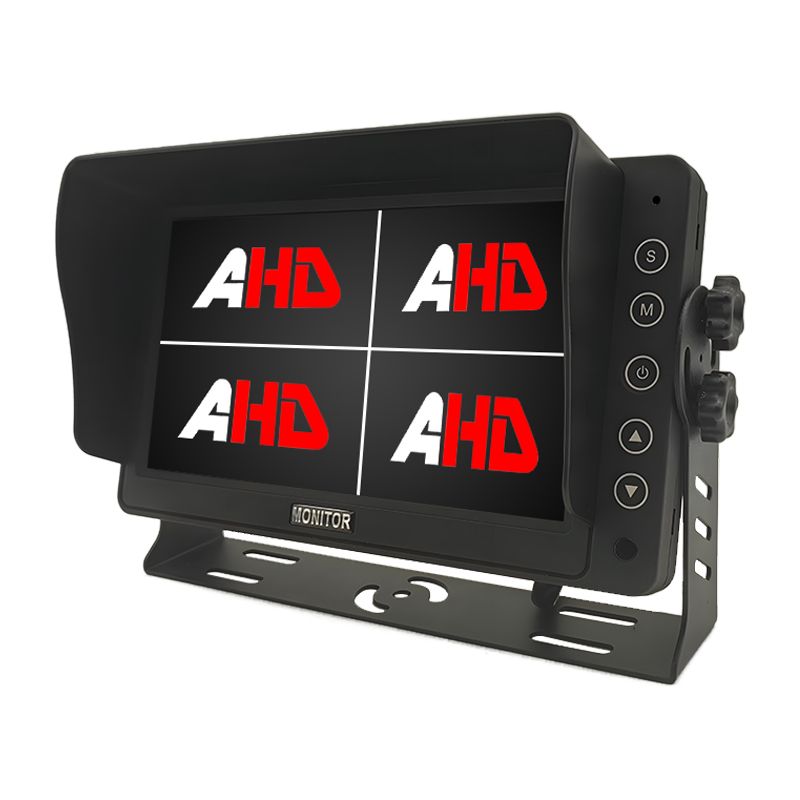 شاشة مركبة 7 بوصة مع 4 مداخل AHD وتسجيل 720P