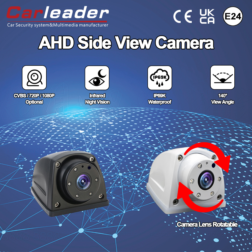 side view camera for heavy duty vehicles